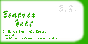 beatrix helt business card